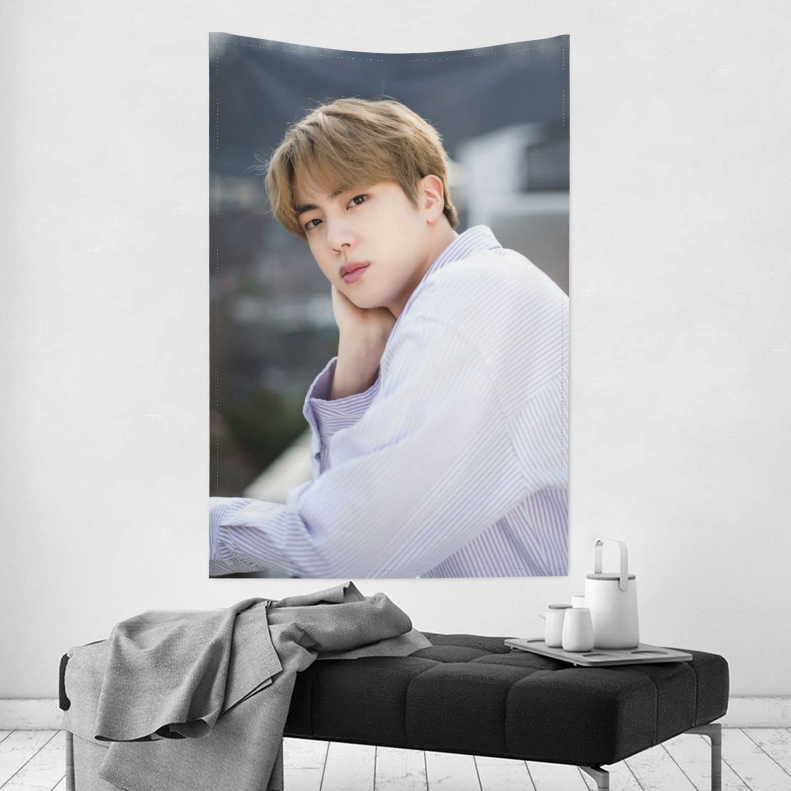 Amazon.co.jp: Bts 防弾少年団jin 金硕珍 ジン タペストリー 壁掛け 布